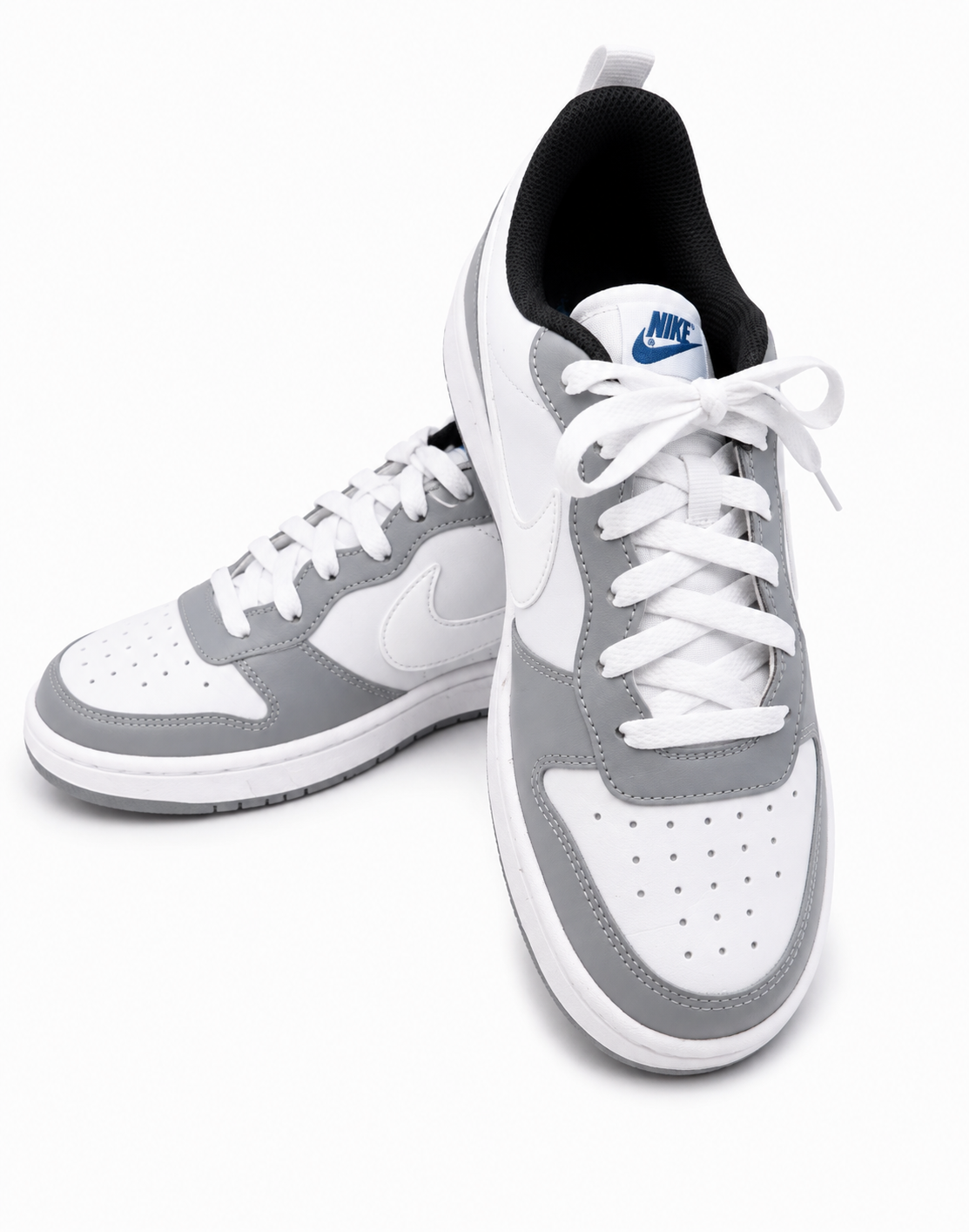 Nike Court Borough Low 2 Big Kids’ Size 6Y White Gray Sneakers