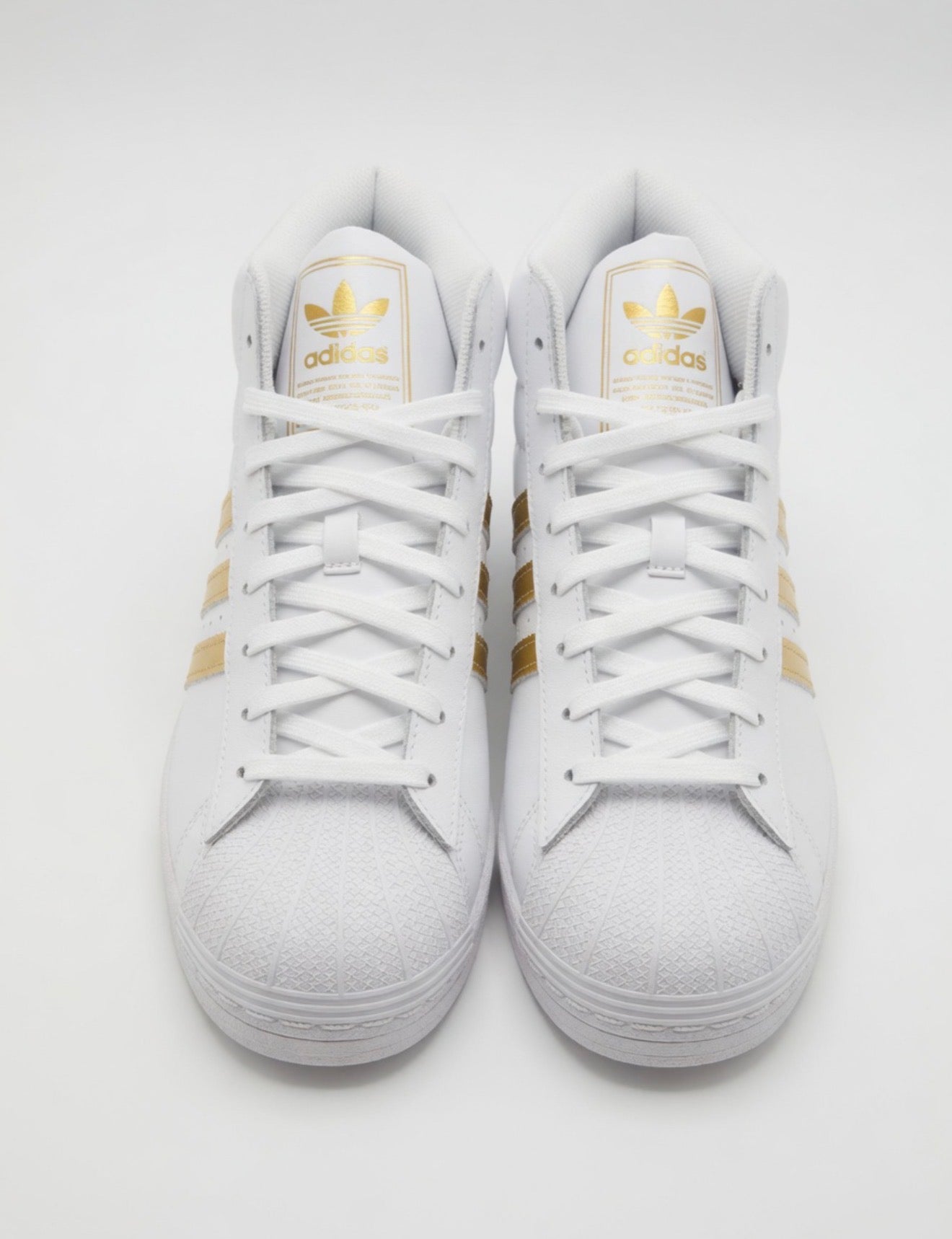 Adidas Superstar White & Gold Sneakers – Men’s Size 10
