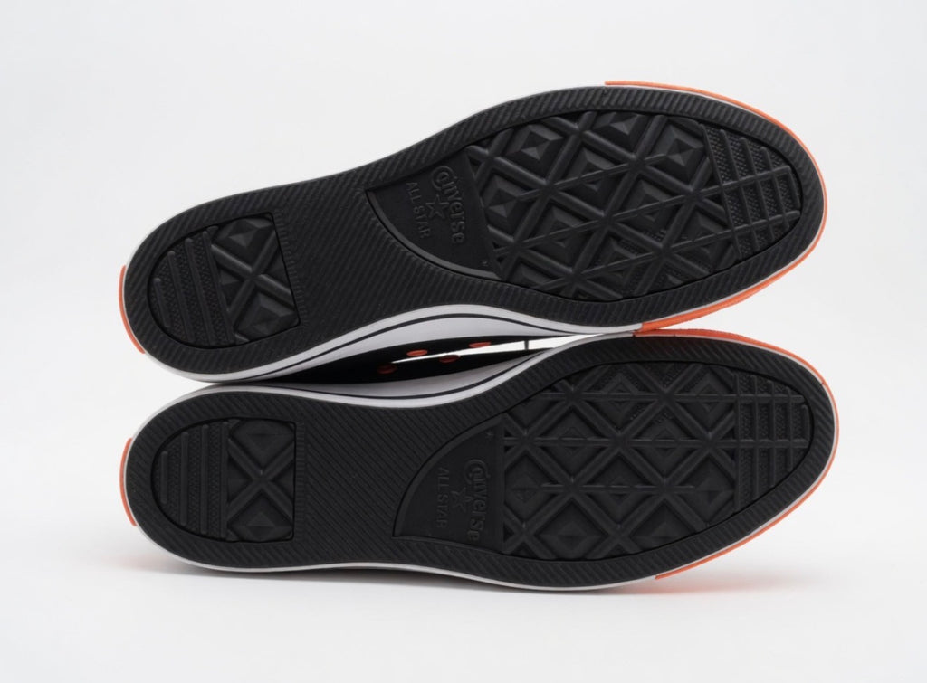 Classic Black & Orange High-Top Converse Sneakers Men’s Size 10.5