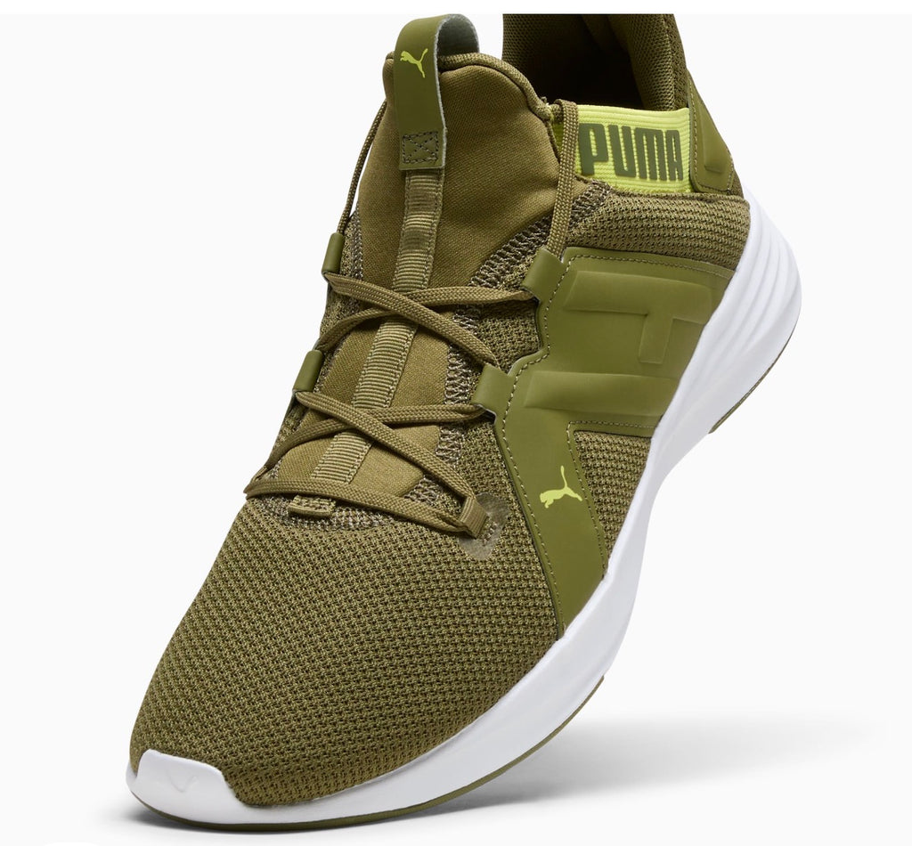 PUMA Contempt Demi Running Shoes Olive Green Lime Sheen Men’s Size 10.5 New