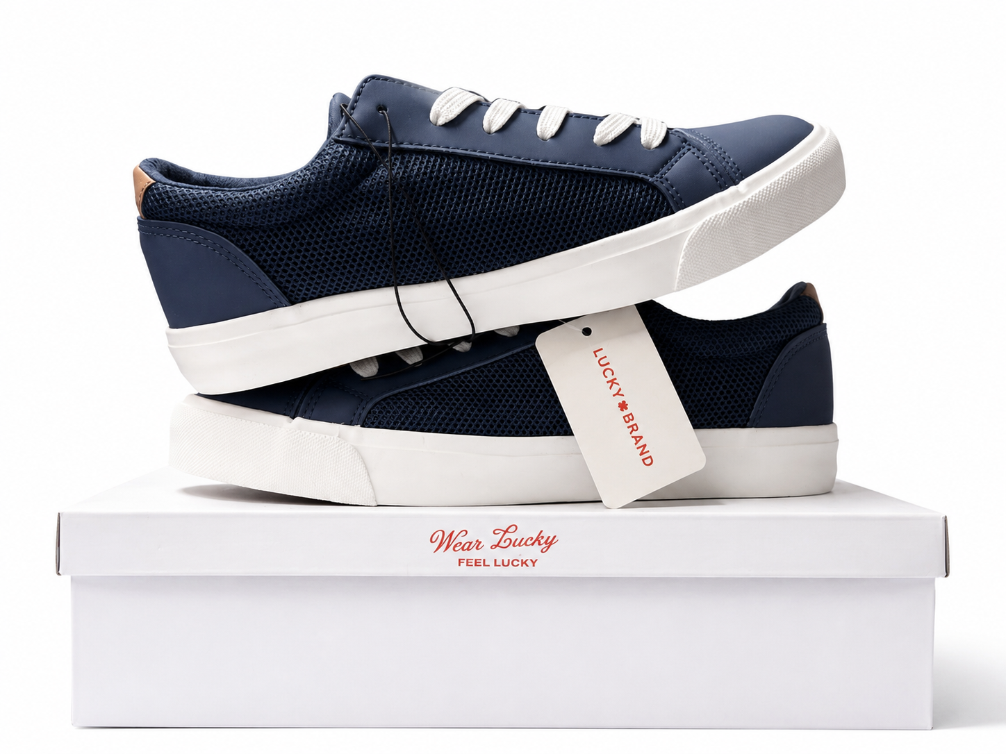 Lucky Brand Men’s Navy Blue Casual Low-Top Sneakers Size 8 New with Box Authentic