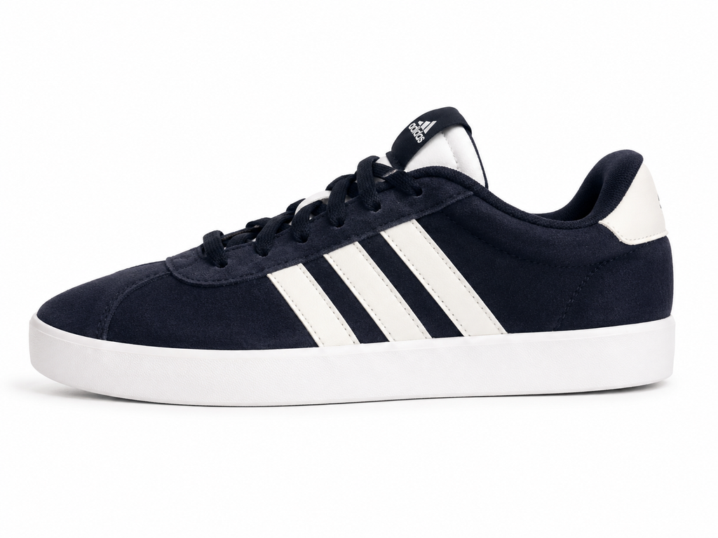 Adidas VL Court 3.0 Men’s Sneakers Navy/White Suede Casual Shoes Size 12