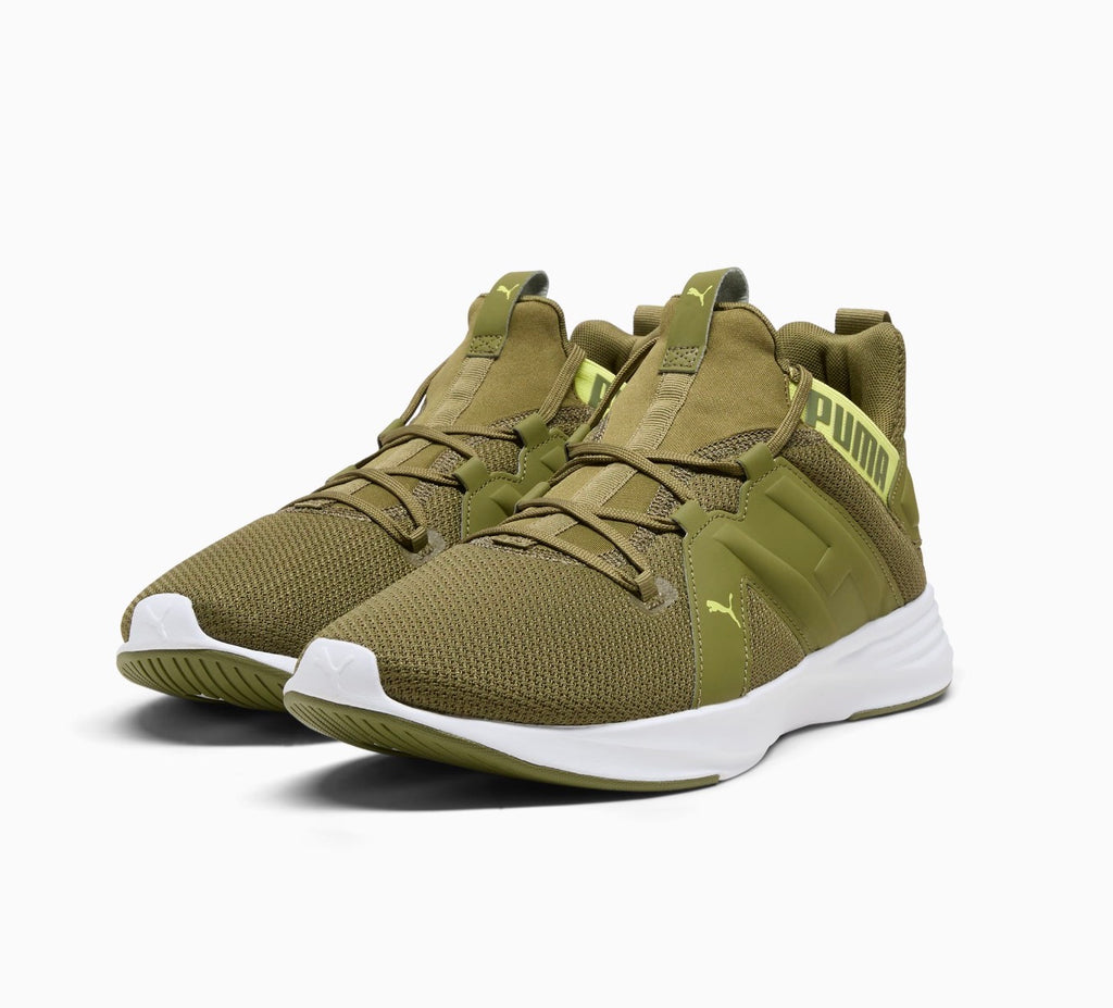 PUMA Contempt Demi Running Shoes Olive Green Lime Sheen Men’s Size 10.5 New