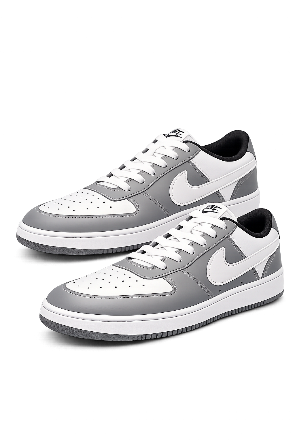 Nike Court Borough Low 2 Big Kids’ Size 6Y White Gray Sneakers