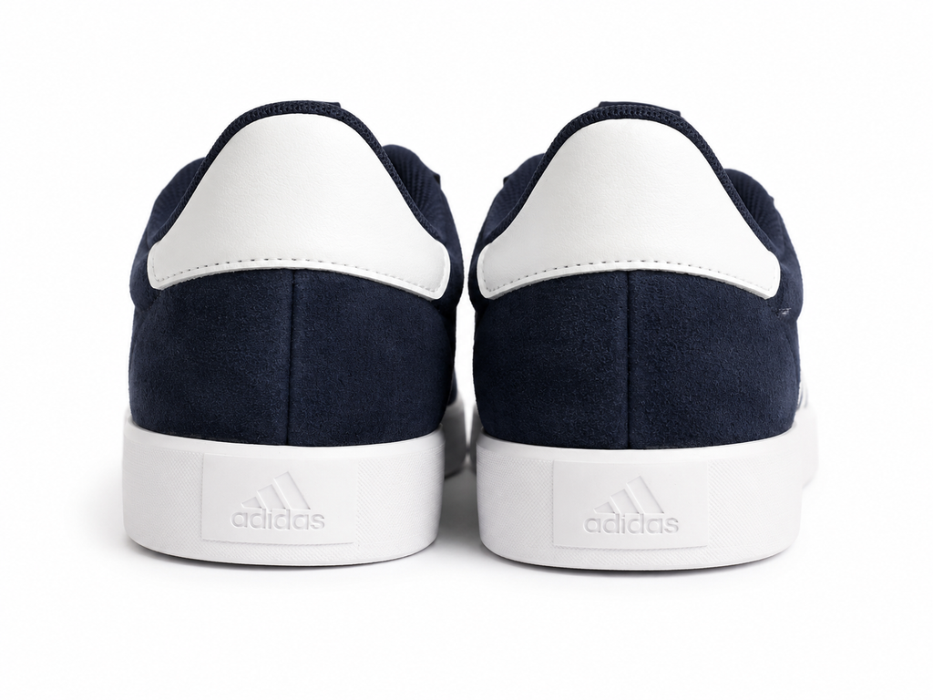 Adidas VL Court 3.0 Men’s Sneakers Navy/White Suede Casual Shoes Size 12