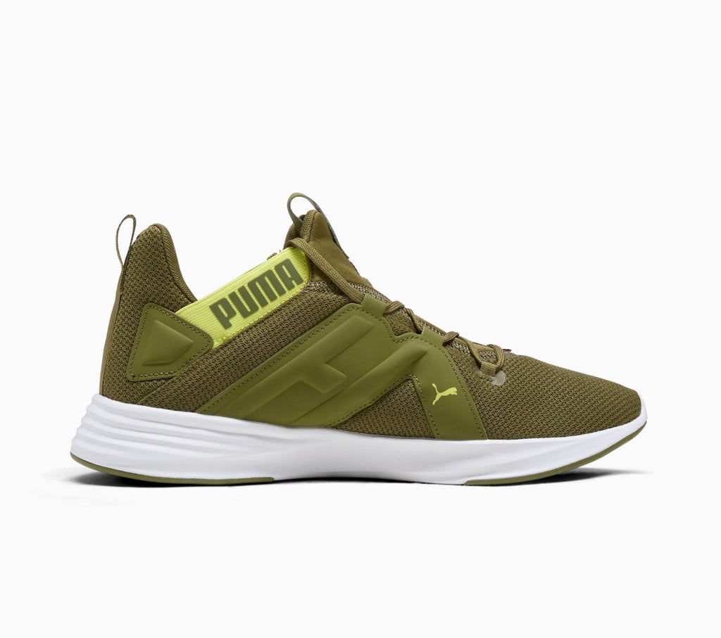 PUMA Contempt Demi Running Shoes Olive Green Lime Sheen Men’s Size 10.5 New