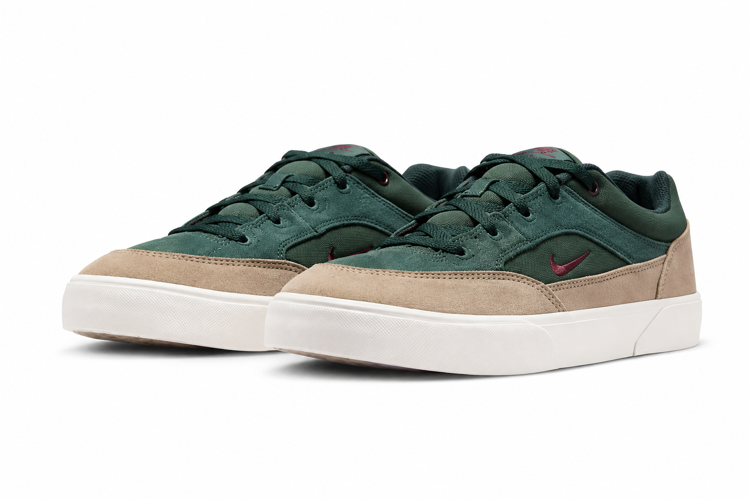 Nike SB Malor Skate Shoes Green/Tan Suede Men’s Size 11