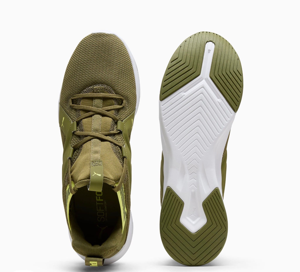 PUMA Contempt Demi Running Shoes Olive Green Lime Sheen Men’s Size 10.5 New