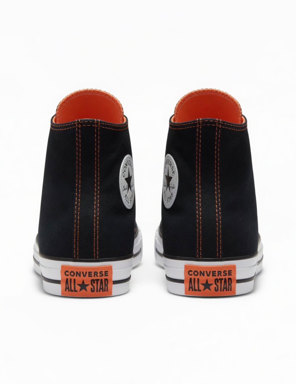 Classic Black & Orange High-Top Converse Sneakers Men’s Size 10.5