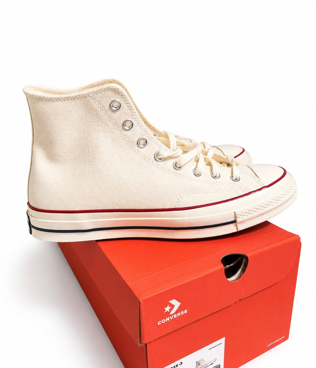 Converse Chuck 70 High Parchment Egret Canvas Sneakers Men’s 10 Women’s 12 NEW