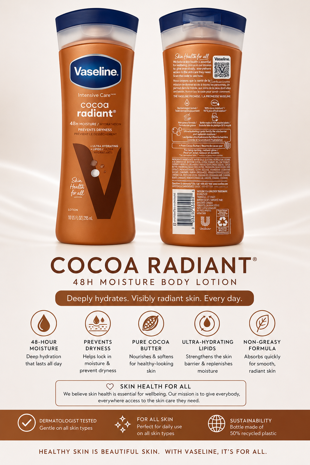 Care Cocoa Radiant Body Lotion – 48H Moisture