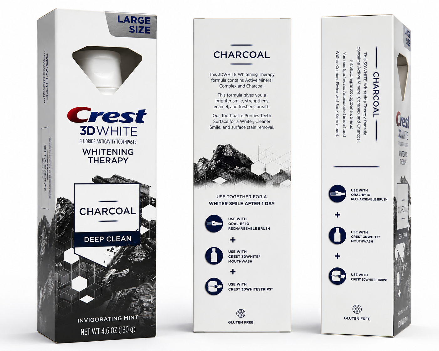 3D White Whitening Therapy Charcoal Toothpaste – Deep Clean