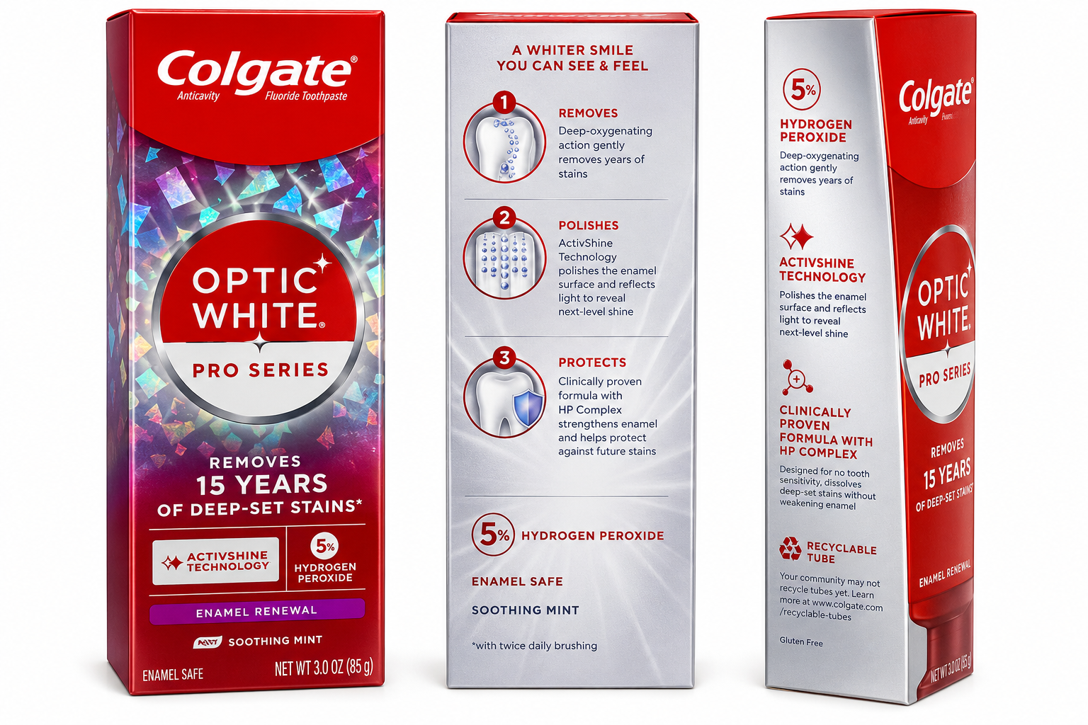 Optic White Pro Series Whitening Toothpaste Enamel Renewal