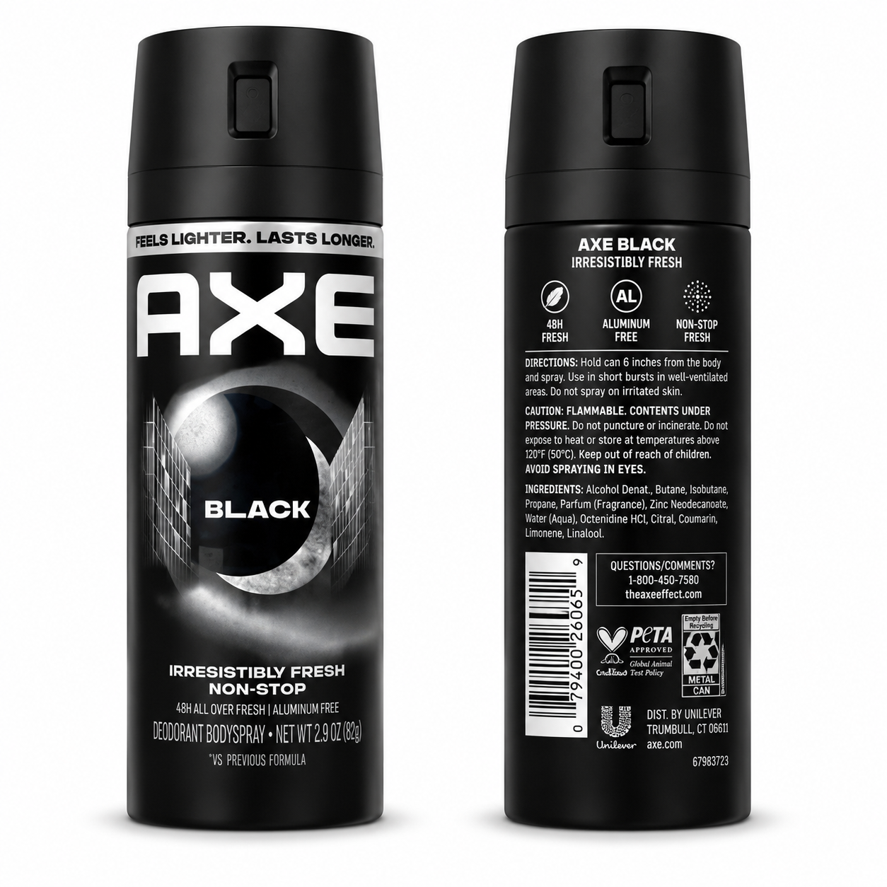 AXE AXE Black Body Spray for Men Long Lasting Fresh Scent