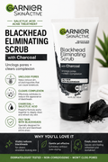 Garnier SkinActive Blackhead Eliminating Scrub with Charcoal – 5 oz