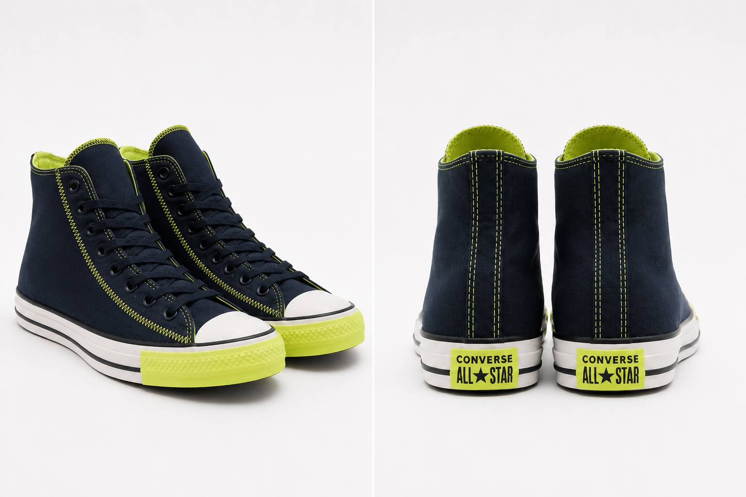 Converse All Star Neon Trim High-Top Sneakers Men’s Size 10.5
