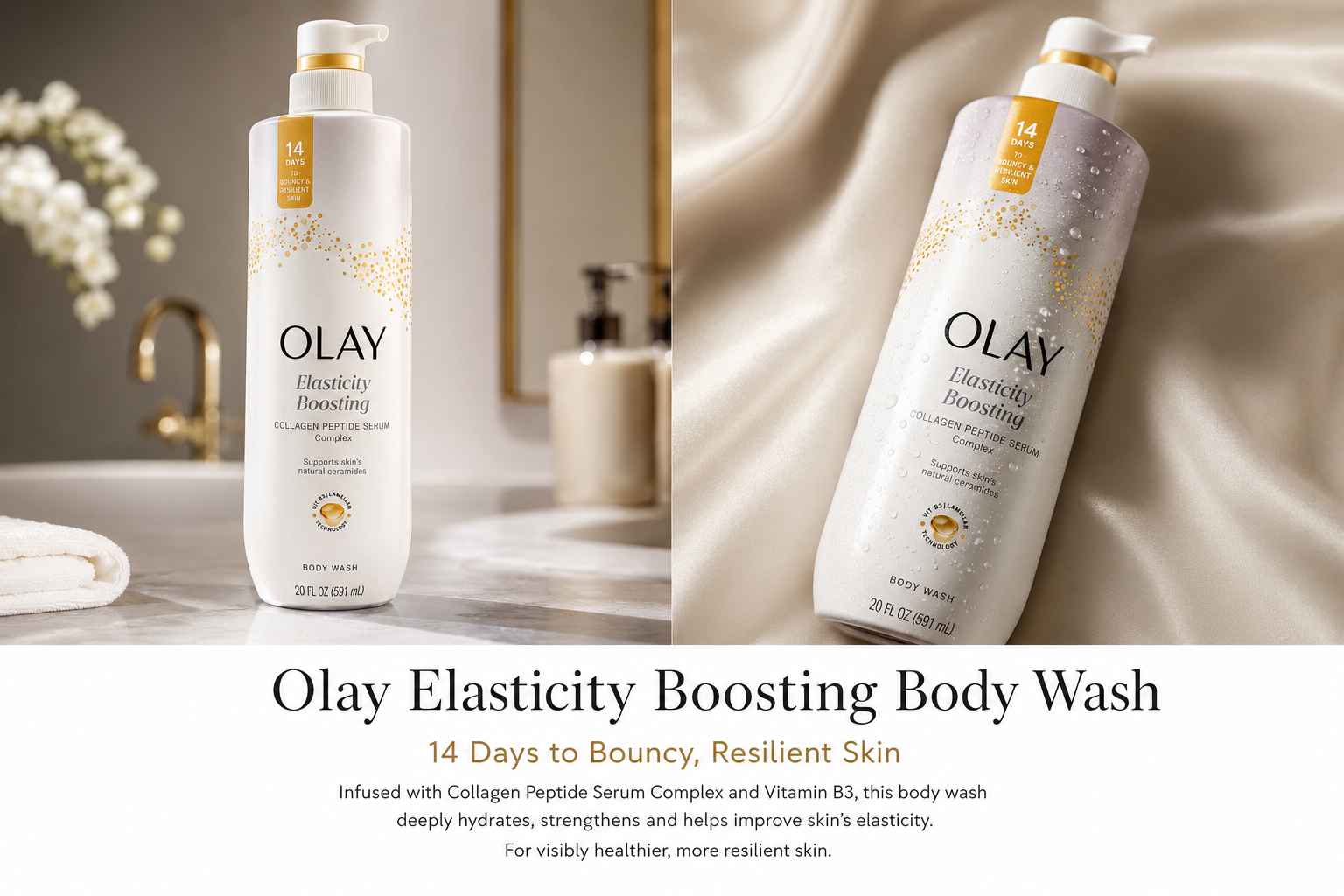 Olay Elasticity Boosting Collagen Peptide Serum Complex Body Wash