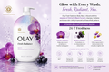 Olay Fresh Radiance Body Wash  Orchid & Black Currant Essence
