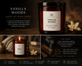 Vanilla Woods Luxury Soy Blend Candle Warm, Cozy & Sophisticated