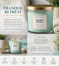 Tranquil Retreat Luxury Scented Candle Fresh, Calm & Restorative