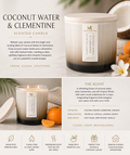 Coconut Water & Clementine Luxury Scented Candle Fresh, Bright & Uplifting