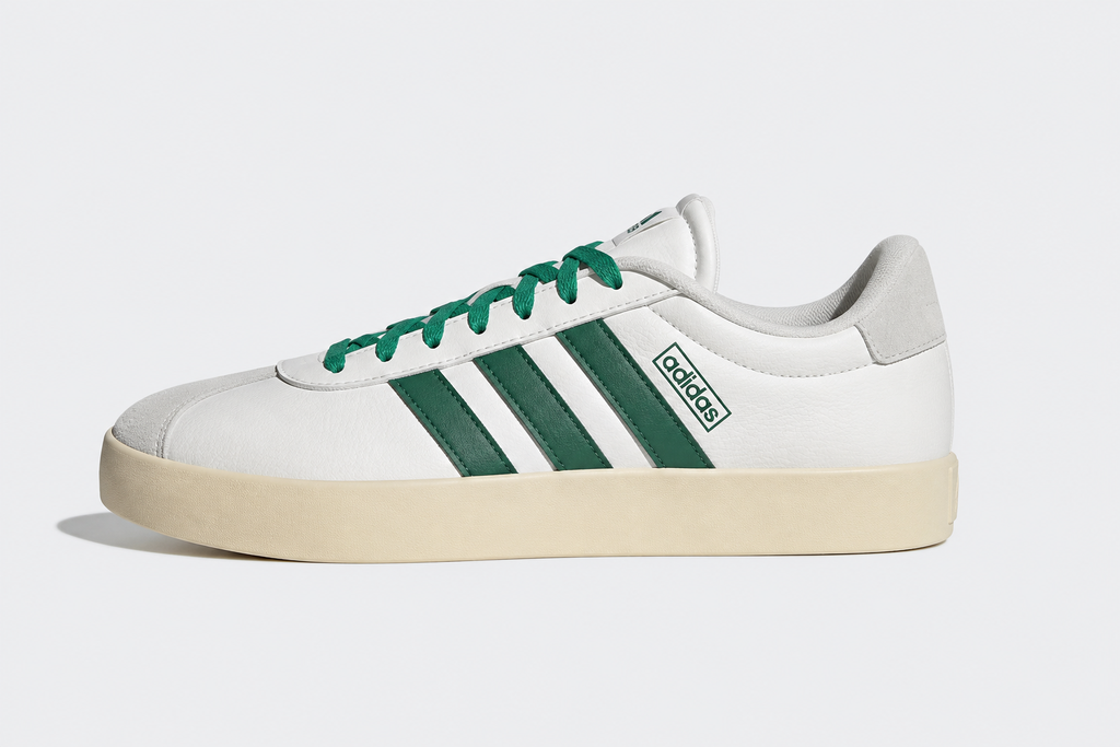 Adidas VL Court 3.0 Shoes White Green Classic Sneakers Size 9