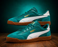 PUMA Club 5v5 Lux Men’s Sneakers Green/White Gum Sole | Authentic PUMA Certified | Premium Street Style SIZE 9