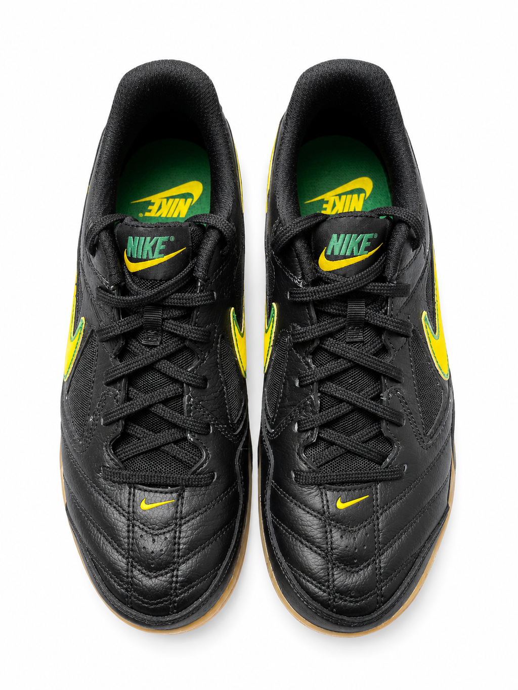 Nike Gato Black Yellow White Gum Sole Indoor Soccer/Futsal Shoes Size 10 IB8509