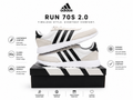 Adidas Run 70s 2.0 Men’s Sneakers Size 9.5 White Black Shoes