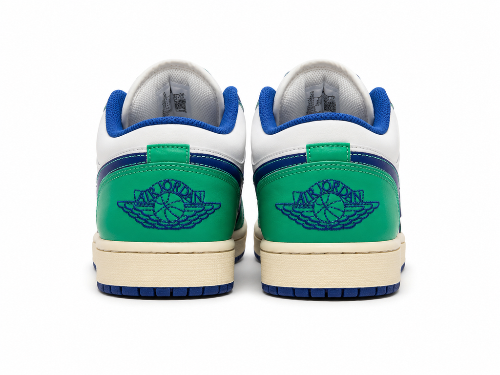Air Jordan 1 Low White Blue Green Men’s Size 10