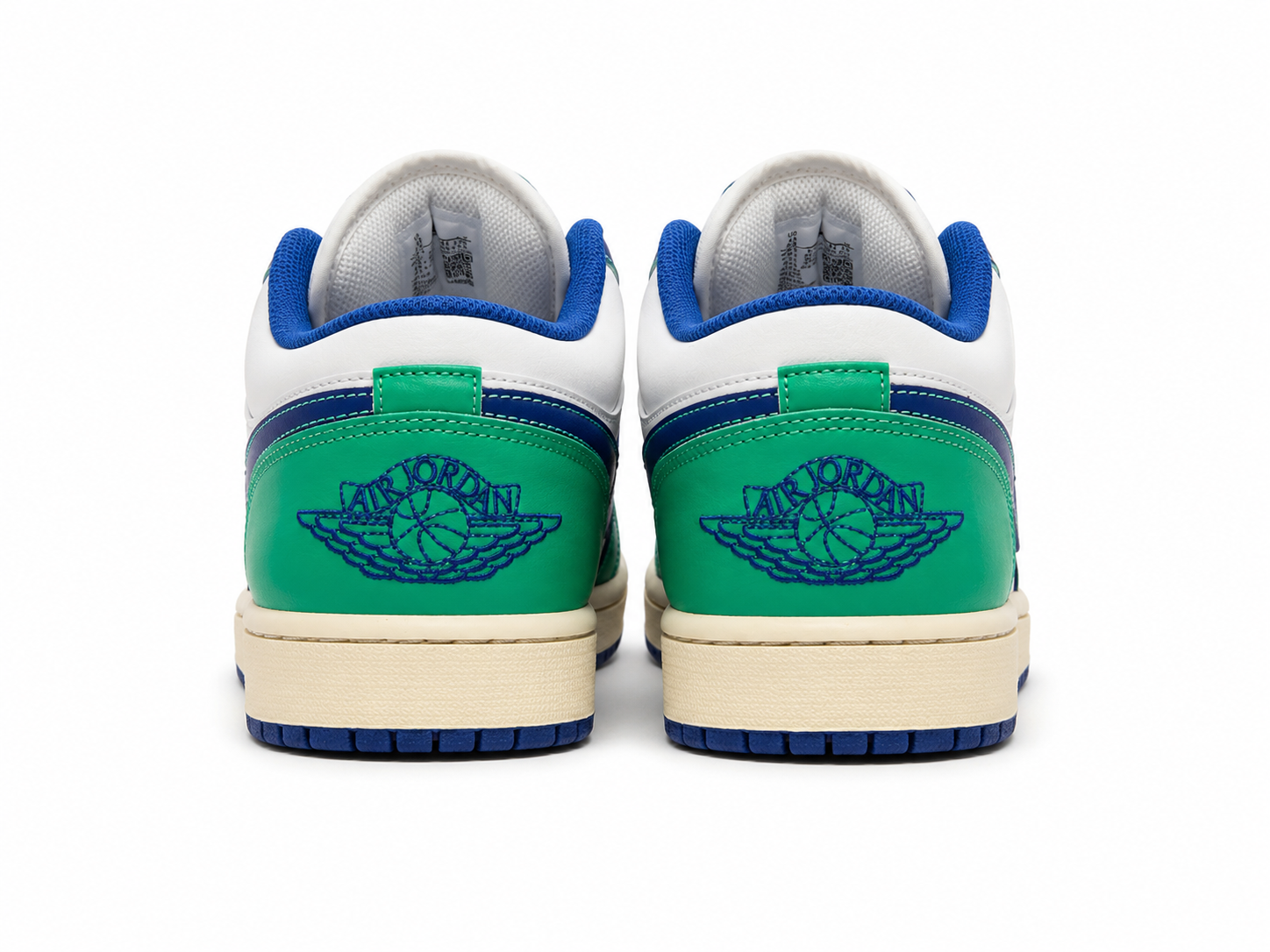 Air Jordan 1 Low White Blue Green Men’s Size 10