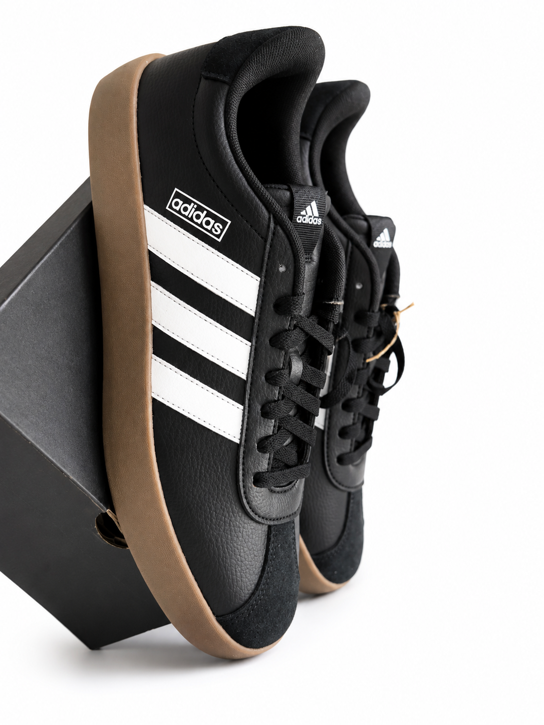 Adidas VL Court 3.0 Black/White Gum Sole Sneakers Men’s
