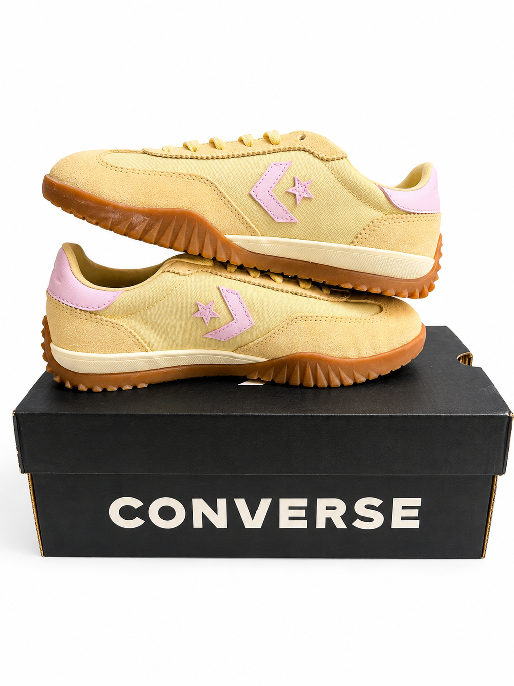Converse Run Star Trainer Ox Golden View/New Found Bloom Sneakers Men’s 5.5 Women’s 7 New in Box