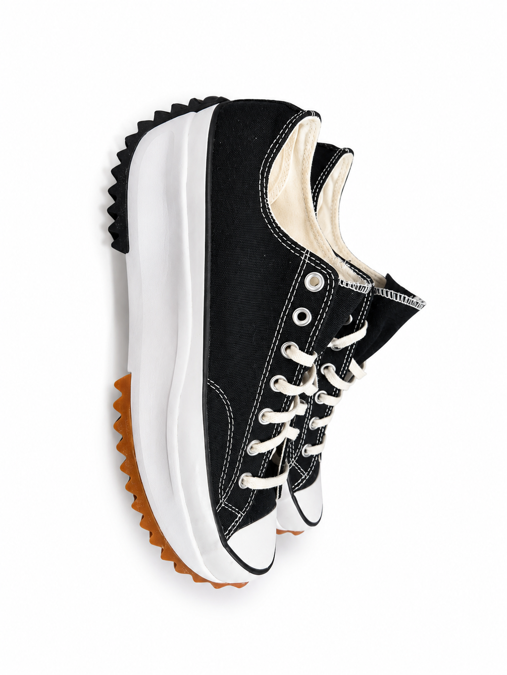 Converse Run Star Trainer Black White Gum Platform Sneakers Men’s 11.5  Woman 13