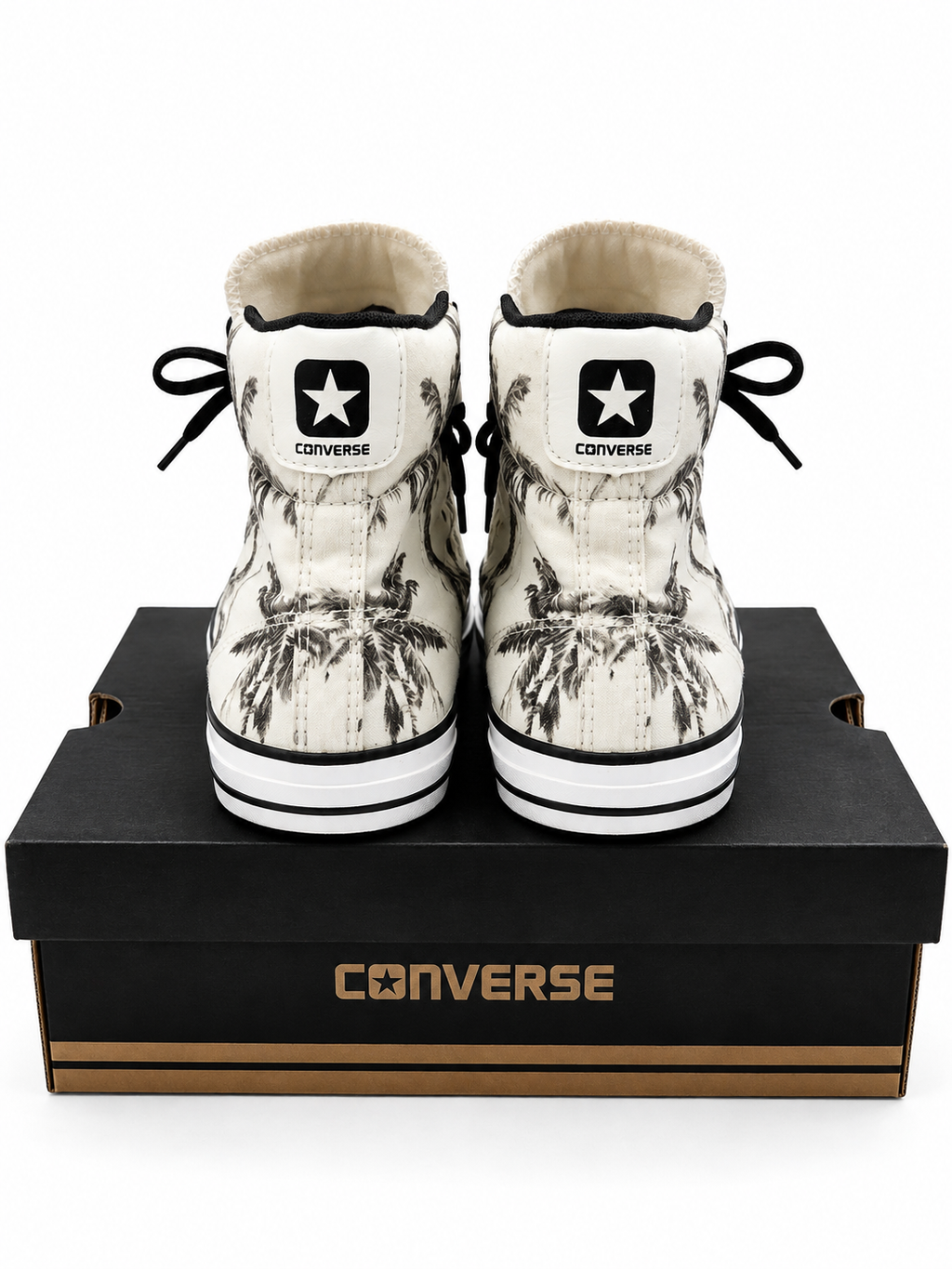 Converse Star Player Hi Top Palm Print Sneakers Men’s 7.5 Women’s 9.5 Rare Excellent Condition